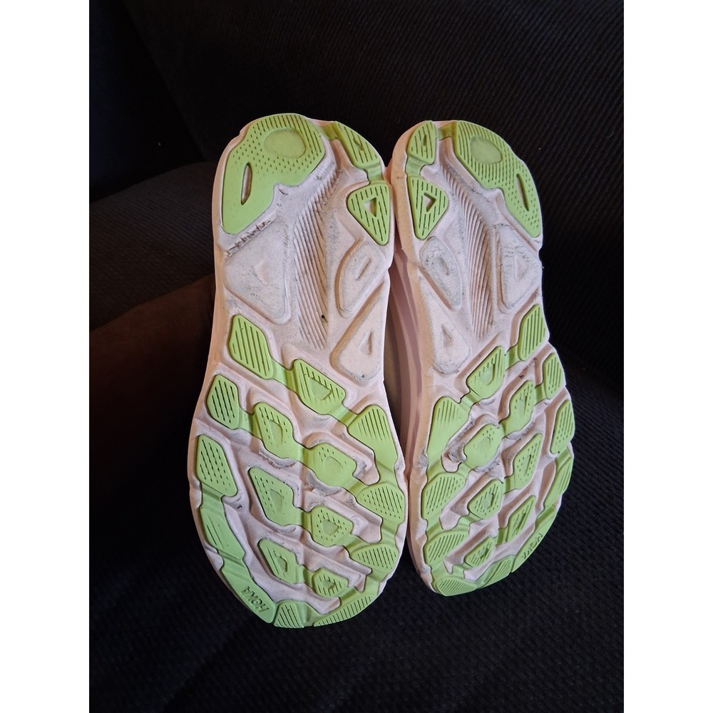 HOKA Women's White Running Shoes with Lime Accents - Picture 7 of 8